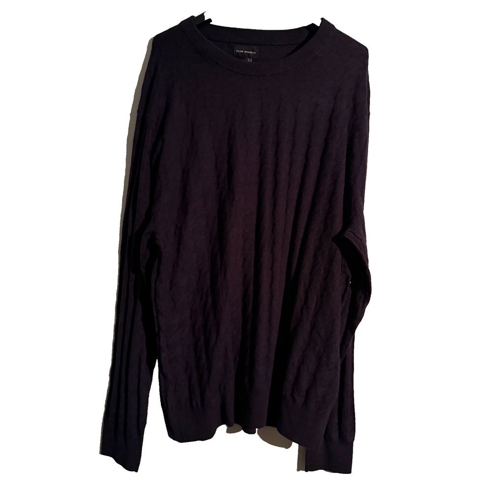 Club Monaco Mens Sweater XXL Merino Stretch Navy Quiet Luxury Soft NWT $158